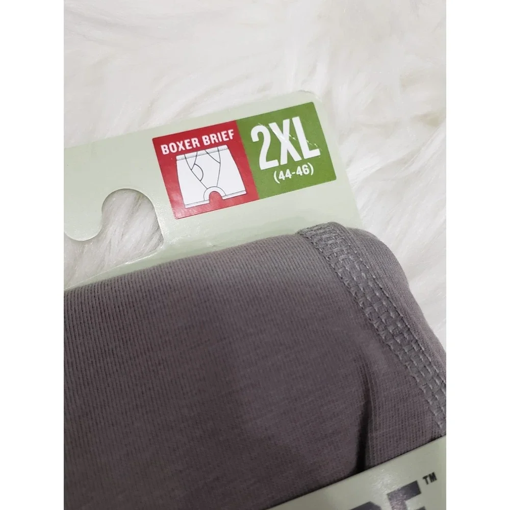 NEW BOXER BRIEFS Duluth Trading Free Range Cotton 2XL (44-46) Gray